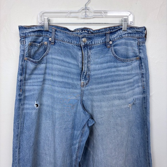 American Eagle Super High Rise Ultra Wide Leg Y2K Streetwear Retro Size 16 - Picture 3 of 11